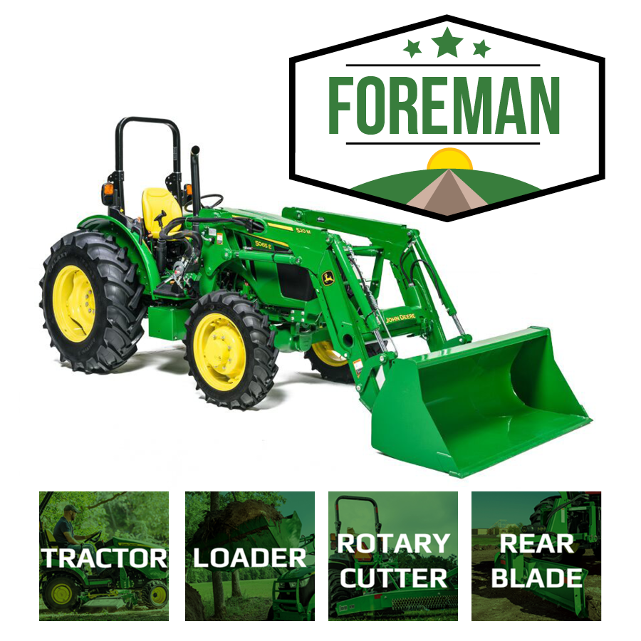 5 Series 5067E John Deere Compact Tractor Package Landmark Implement